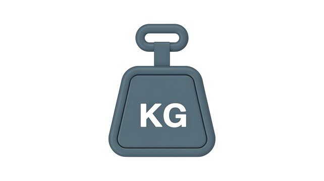 Blue weight icon with kilogram label