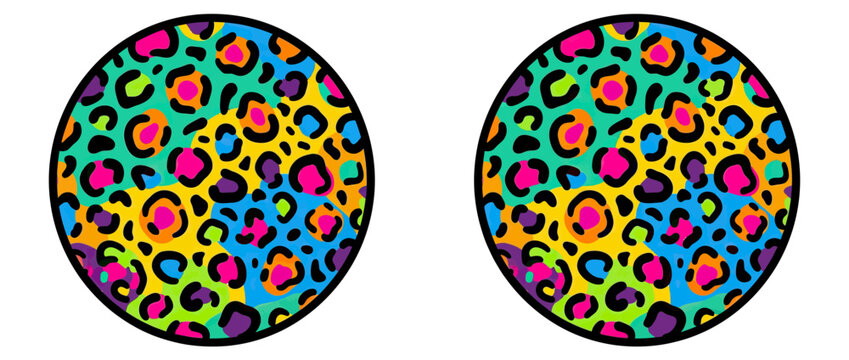 Vibrant Abstract Leopard Spots Circles