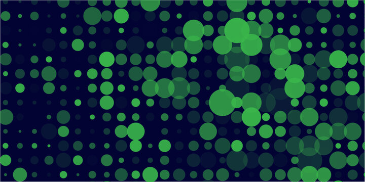 Abstract Green Circular Pattern on Dark Background.