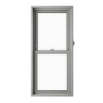 Modern double hung white window frame