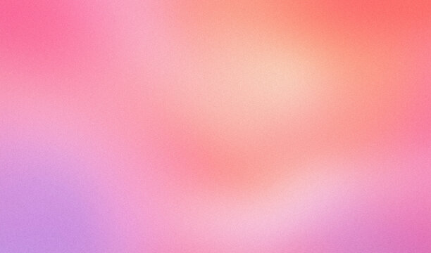 Abstract vibrant pastel aura gradient background with magenta pink lavender and sunset peach glow with vintage grainy noise texture