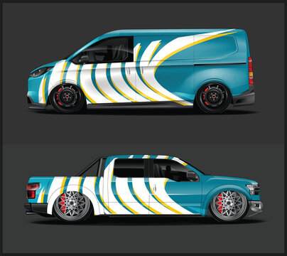 Dynamic Vehicle Wrap Design for Van and Truck