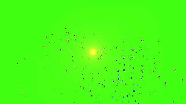 3D confetti explosion animation on greenscreen background. Perfect for celebration themes