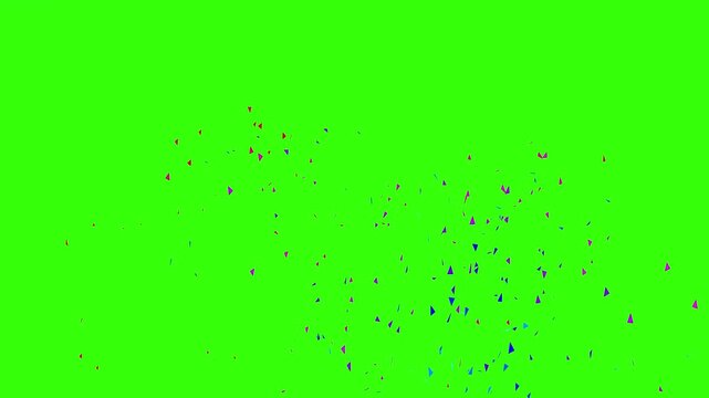 3D confetti explosion animation on greenscreen background. Perfect for celebration themes