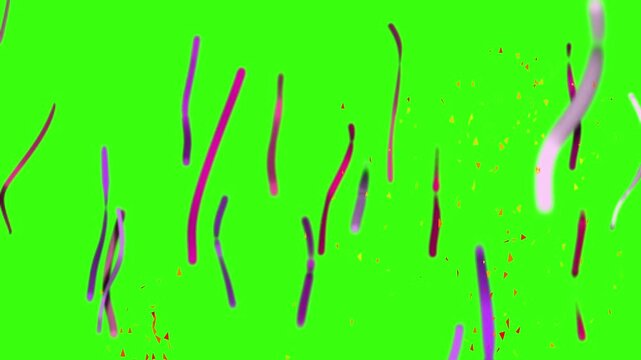 3D confetti explosion animation on greenscreen background. Perfect for celebration themes