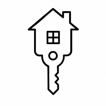 House Key Line Icon