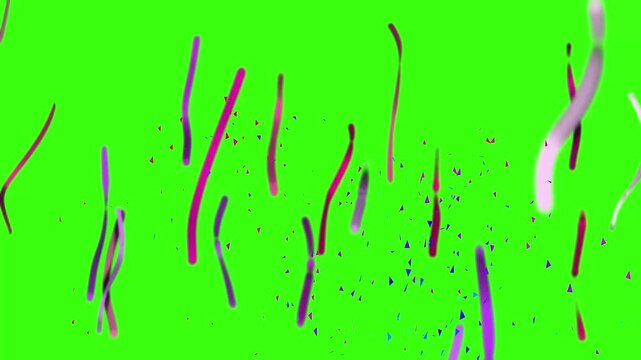 3D confetti explosion animation on greenscreen background. Perfect for celebration themes