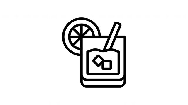 cocktail animation icon