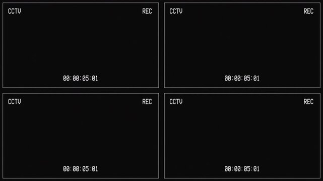 Digital cctv camera recording screen overlay with timecode