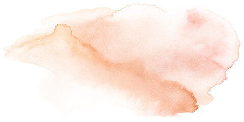 Fototapeta premium Soft peach watercolor paint texture brush
