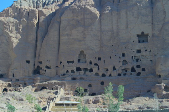 Ancient Buddha Niches and Cliffs of Bamiyan Valley