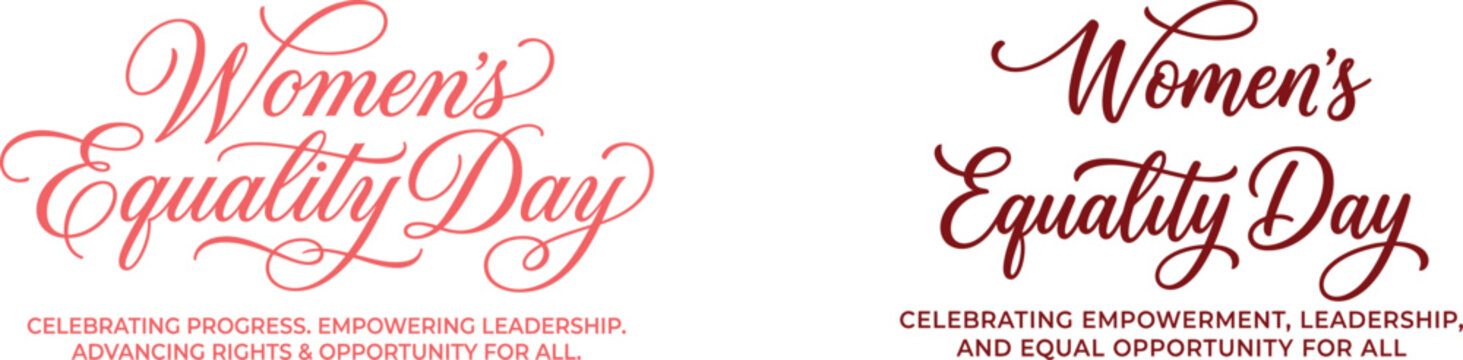 Women's equality day graphic celebrating progress and empowerment
