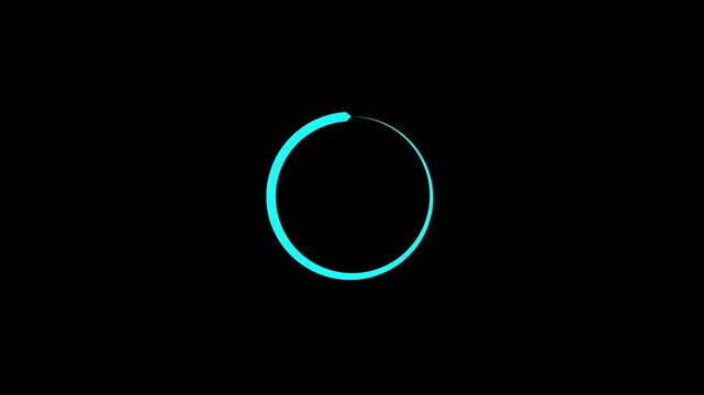 Loading - Modern loading animation. Looping animation of circular loading indicator, loading and web page buffering and download indicator symbol buffering icon.