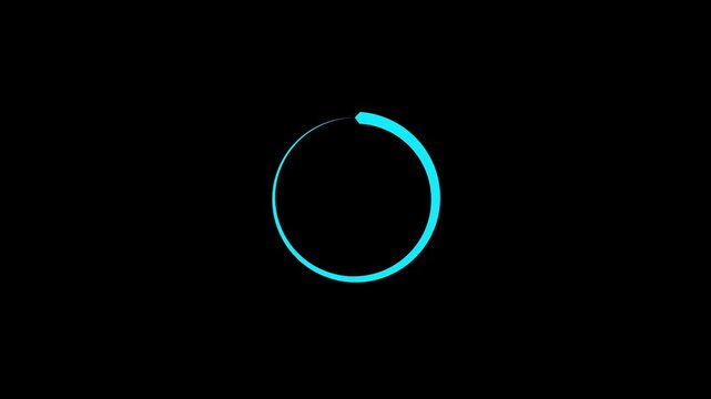 Loading - Modern loading animation. Looping animation of circular loading indicator, loading and web page buffering and download indicator symbol buffering icon.
