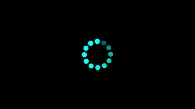 Loading Circle - Modern loading animation for web page buffering and progress indicator motion. Animation video of circular loading indicator, loading and buffering icon.