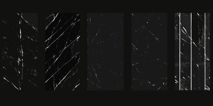 Distressed scratch textures with white lines on dark background