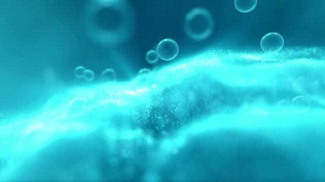 Digital wallpaper luminous blue underwater abstract wave for corporate presentation and website design