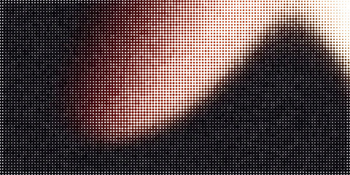 Halftone Abstract red digital noise pattern with gradient background Vector, illustration