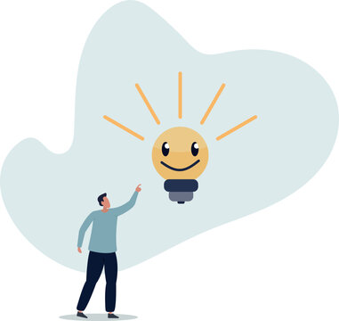 Positive thinking, optimistic mindset or good attitude to success in work, always get idea to solve any problems concept.life situation and activities.
