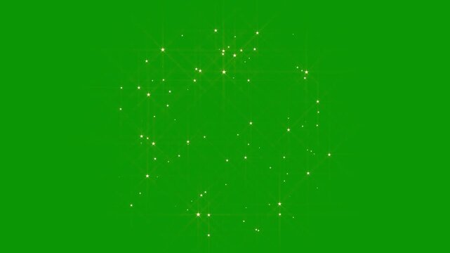 Glowing fairy dust burst, golden twinkling glitter star blast animation on green screen background, glowing gold star sparkles burst, cinematic glitter explosion effect.4k loop animation