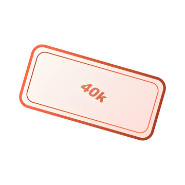 Orange 40k milestone banner label