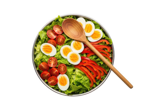 Colorful plate of pasta with tomato sauce and boiled eggs