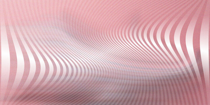 Symmetry white wavy stripes on rose pink textured background pattern