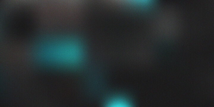 Abstract dark background, with soft glowing, teal light spots, and a subtle, grainy texture overlay, for a moody, atmospheric visual effect