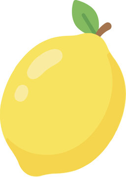 Fresh yellow lemon fruit icon