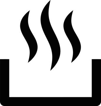 Hot steam icon, vector illustration