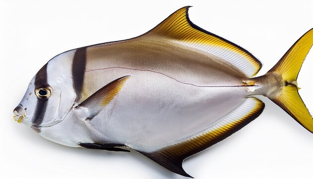 Batfishes Isolate On White Background