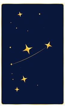 Midnight Starry Sky Digital Illustration