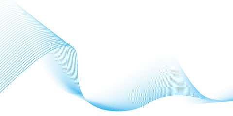 Fototapeta premium Abstract vector background with blue wavy lines. Blue wave background. Blue lines vector illustration.