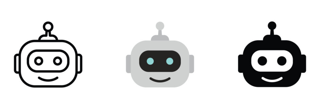 bot icon, AI bot symbol, containing Virtual assistant symbol for app, UI, website and design element. vector illustration