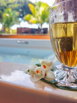 Tratamento de bem-estar e relaxamento hol&iacute;stico em ambiente zen de spa com luz natural.
