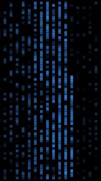 Abstract futuristic technology interface background with animated digital display, alpha channel for transparent background, vertical orientation for mobile devices, 4K 24p
