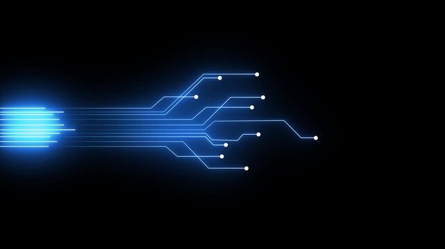 Ai tools or neon box. function for technology motion background. agent AI systems, 4k video.