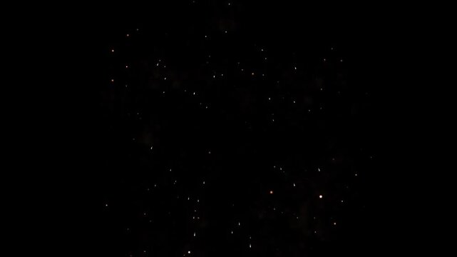 Amazing real beautiful colorful fireworks background on celebration night event for happy new year party, independence day, festivals, Abstract Multi color golden firework in the night sky