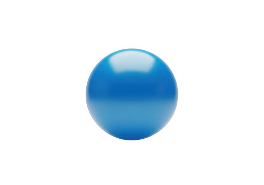 Shiny blue sphere with reflective surface