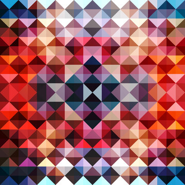 Abstract kaleidoscope pattern with colorful triangles in a symmetrical grid kaleidoscope geometric triangle abstract