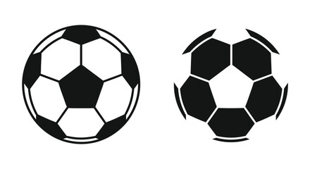 Classic black and white soccer ball icon © MST