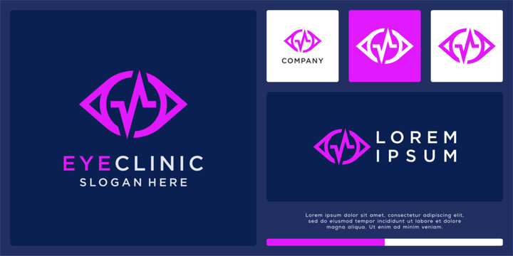 Eye clinic logo design template