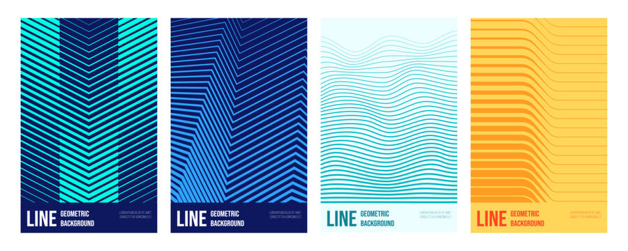 Abstract Geometric Line Design Backgrounds