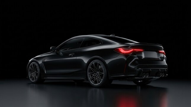 Mobile wallpaper featuring a luxury black sports car in darkness.