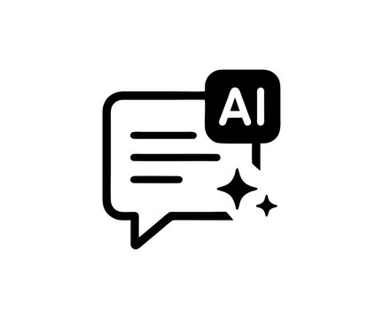 Generative prompt AI bar icon. Simple Generative AI Sparkle Icon vector design and illustration.
