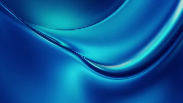 Blue silk fabric flowing in smooth waves creating an elegant motion animation for digital background displays
