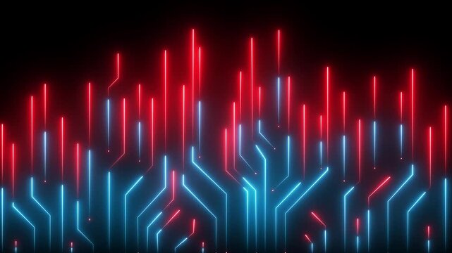 circuit chip line red on main board. for futuristic technology design transparent background, Processing and organizing data. Abstract high Artificial