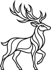 Fototapeta premium silhouette of a reindeer
