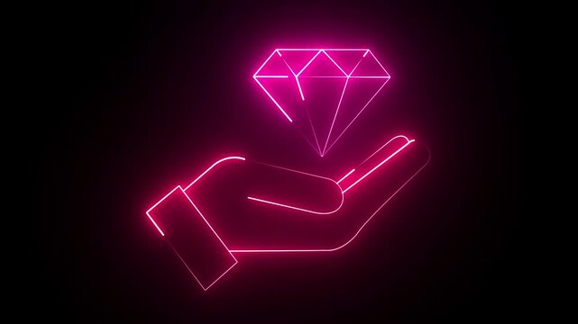 Value proposition icon line, business strategy symbol, unique selling point concept, marketing and branding icon, customer value representation, 4k video