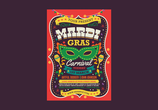 Mardi Gras Carnival Flyer